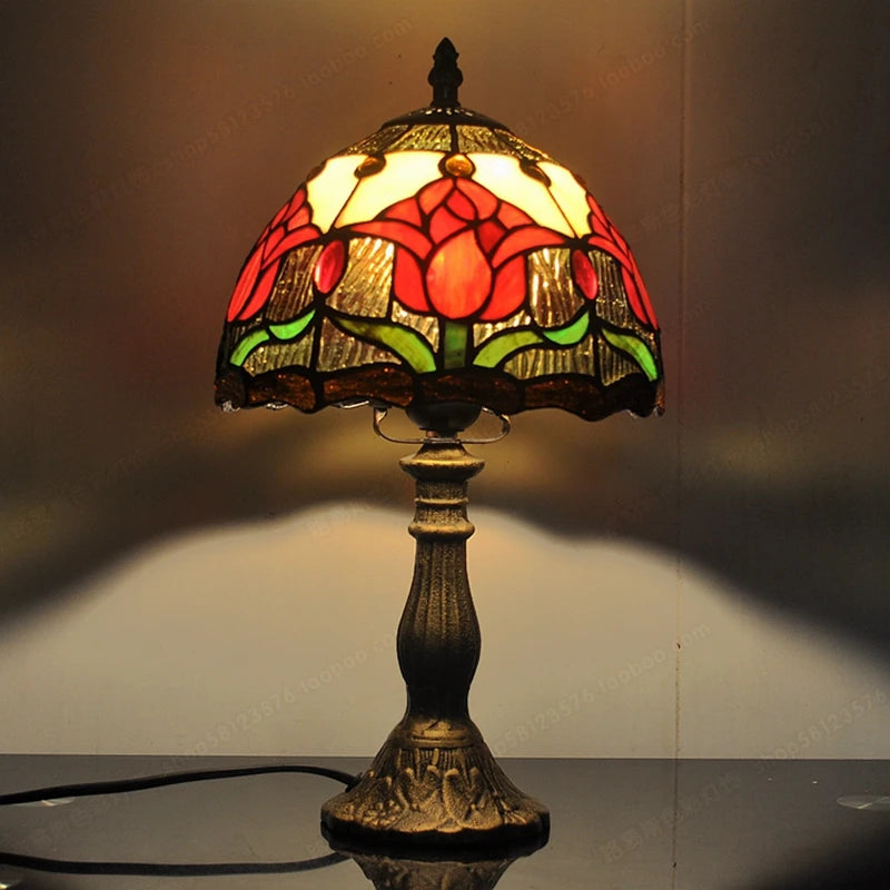 Tulip Stained Glass Table Lamp