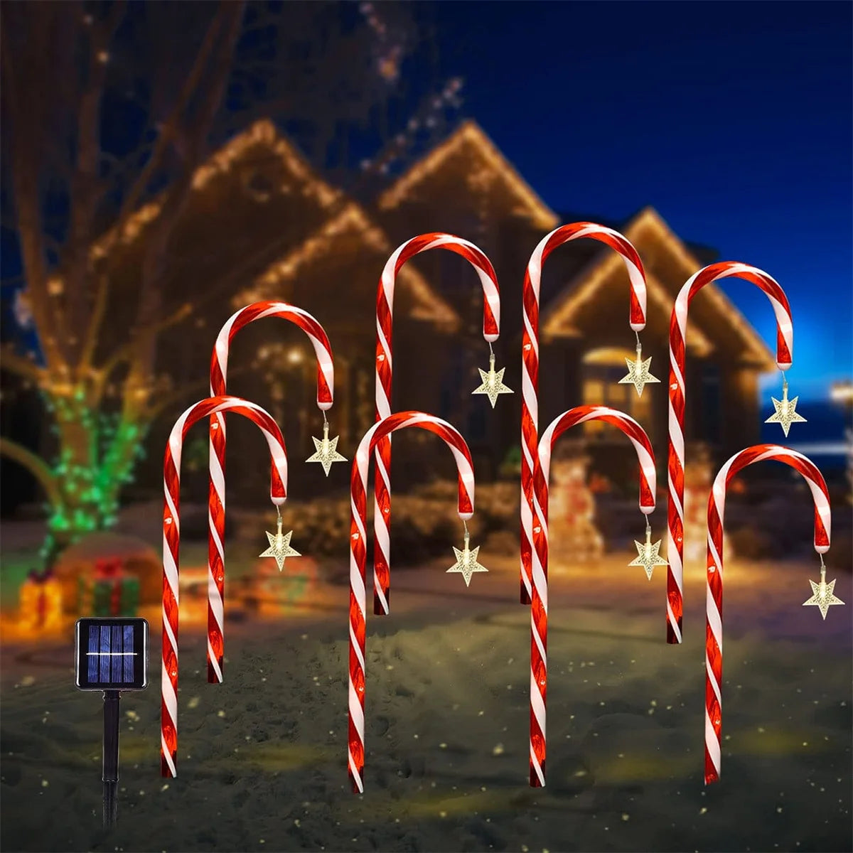 Solar Candy Cane Lights