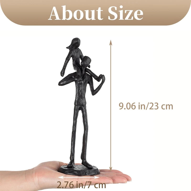 Father Daughter Iron Figurine Gift