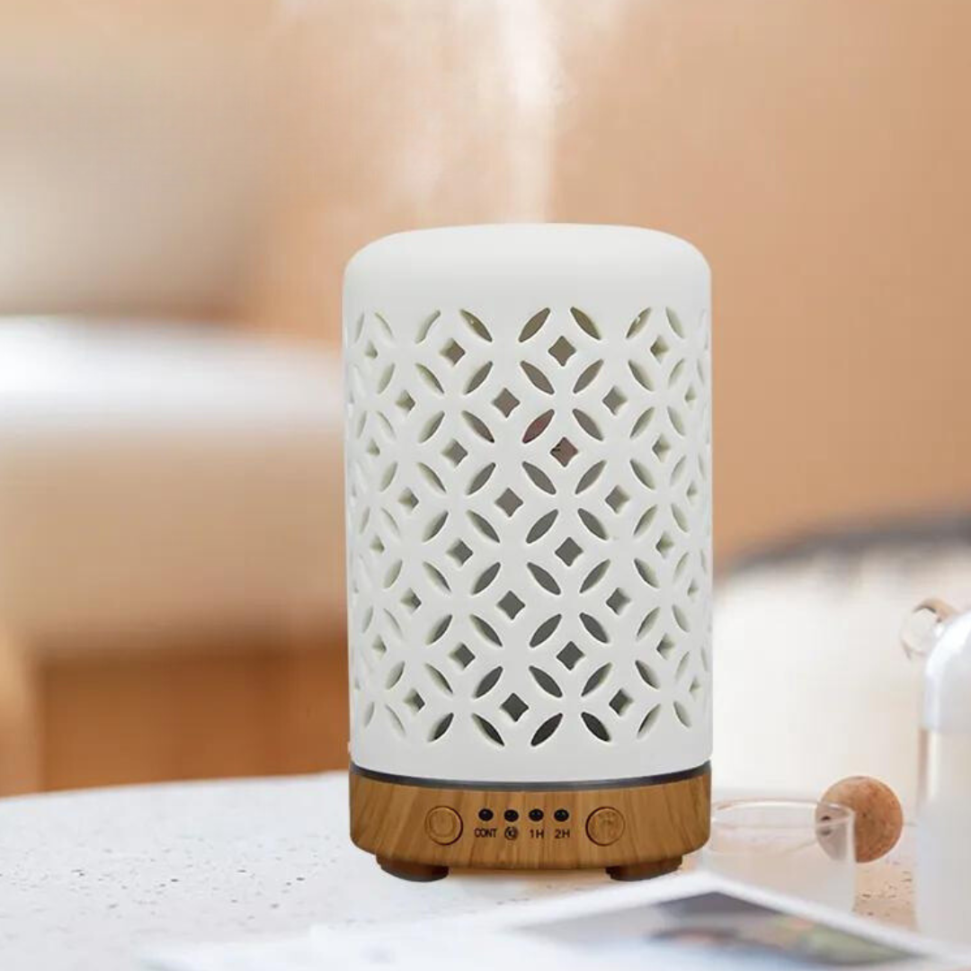 Ceramic Aroma Diffuser with LED Night Light