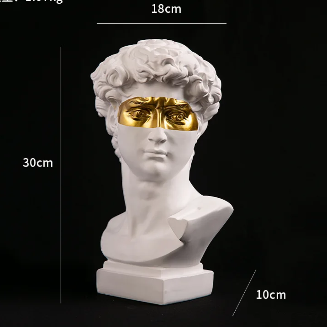 David Head Resin Statue