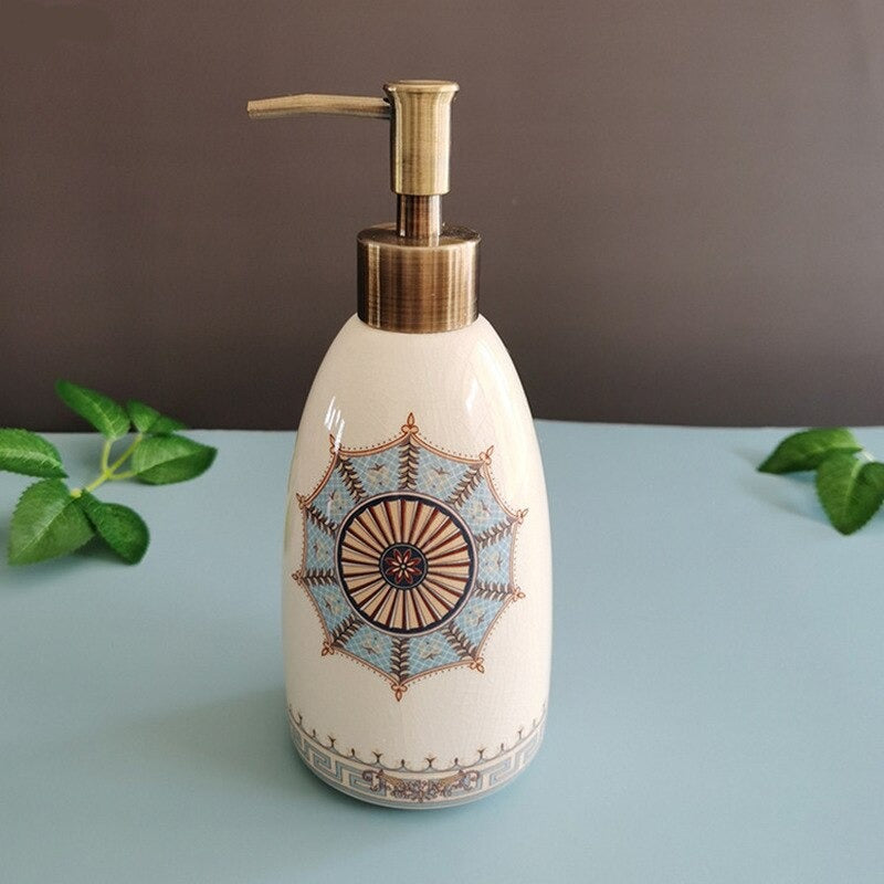 Handmade Pottery Soap Dispenser with pump