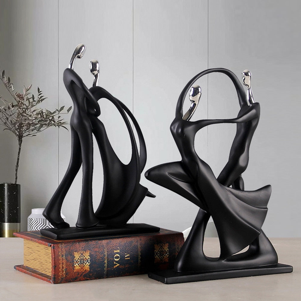 Abstract Dancing Couple Sculpture - Ikorii