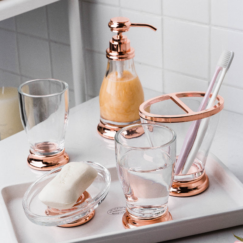 Rose Gold Bathroom Accessories Set