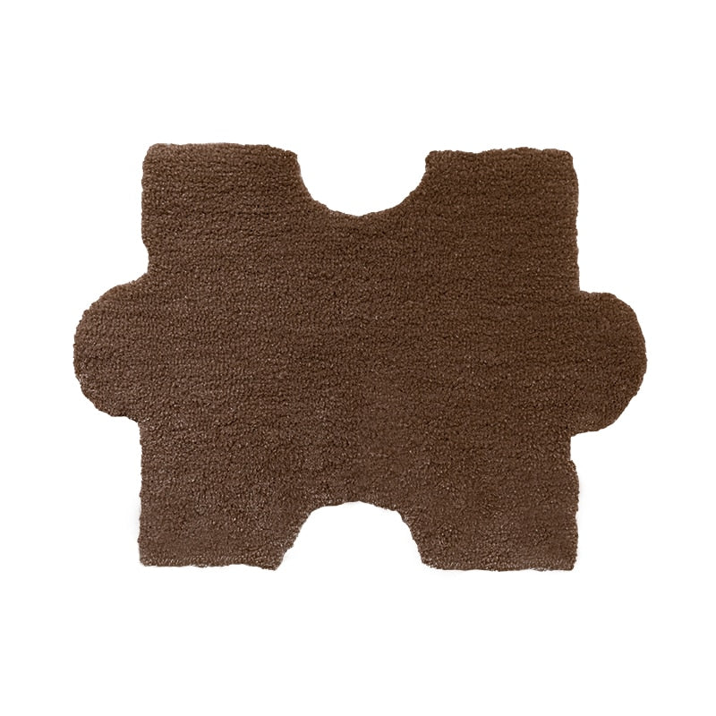 Soft Fluffy Tufting Puzzle Bedside Rug