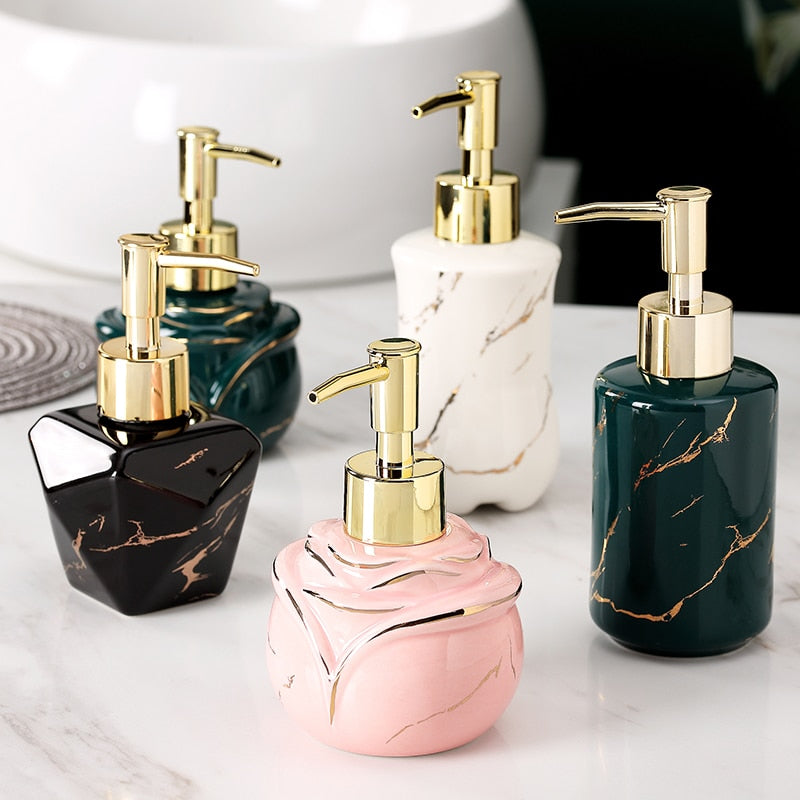 Elegant Solid Marble Soap Dispenser