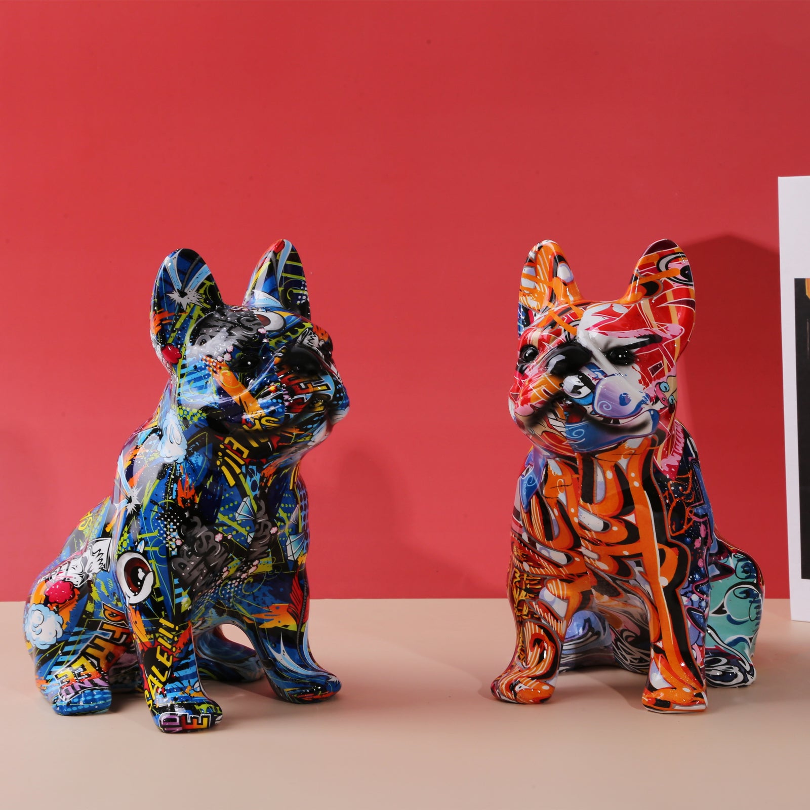 Nordic Graffiti Bulldog Figurine