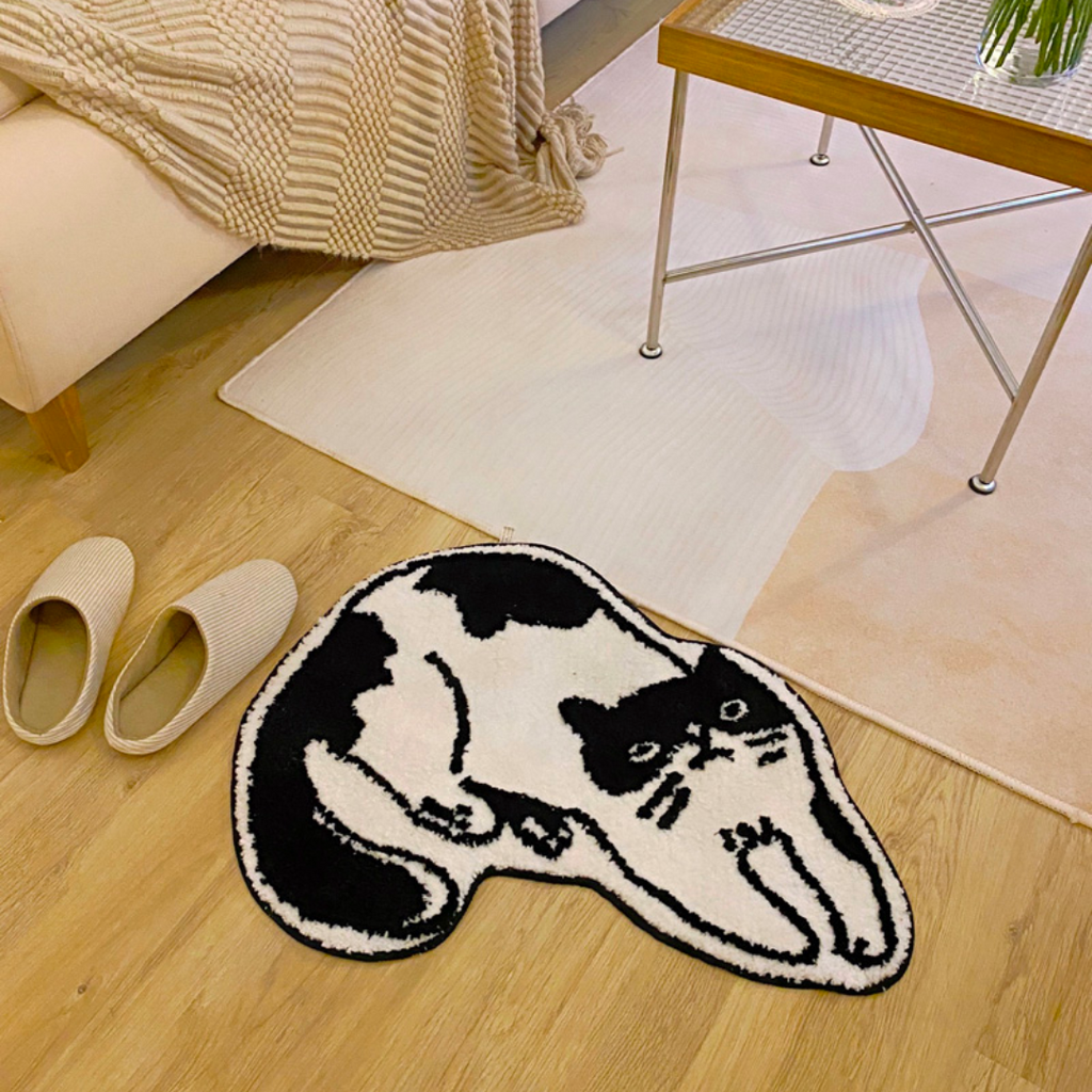 Fancyarn Cute Cat Floor Mat Rug