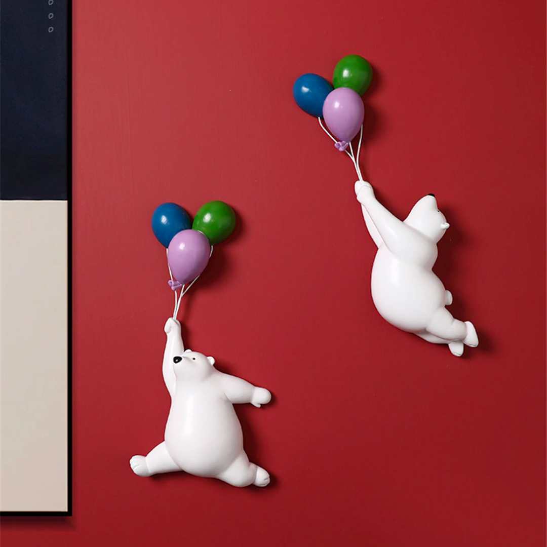 Flying Balloon Bear Figurines