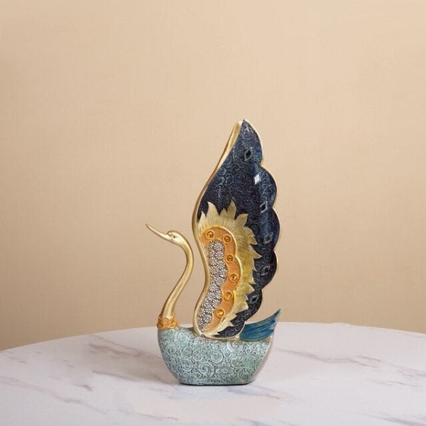 Golden Swan Figurine