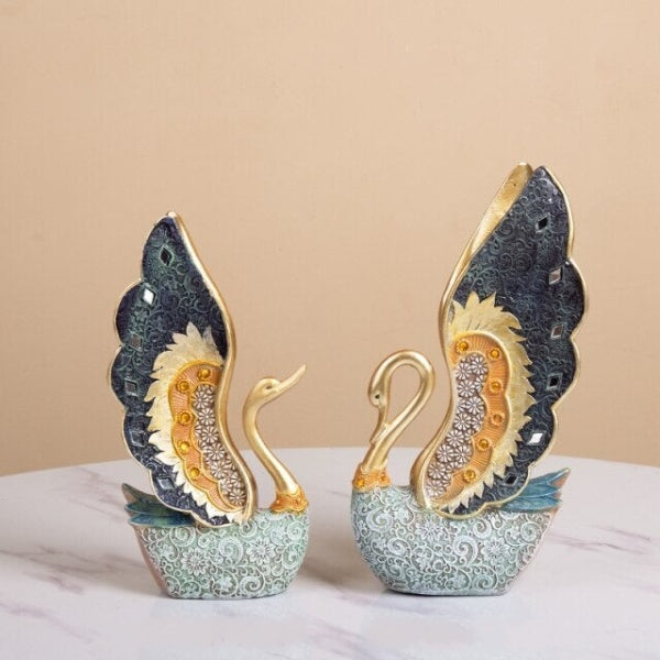 Golden Swan Figurine