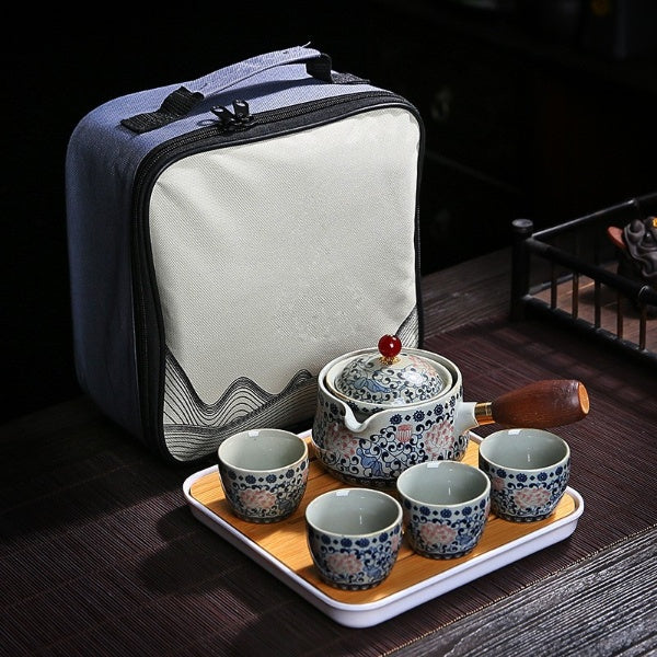 Travel Tea Set, Chinese Kung Fu Tea Set, Portable Tea Set With