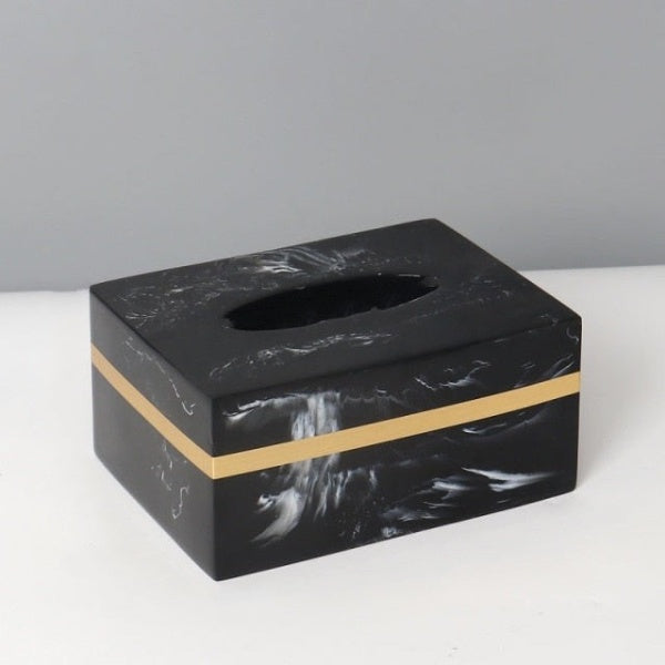 RESIN TISSUE BOX - Black