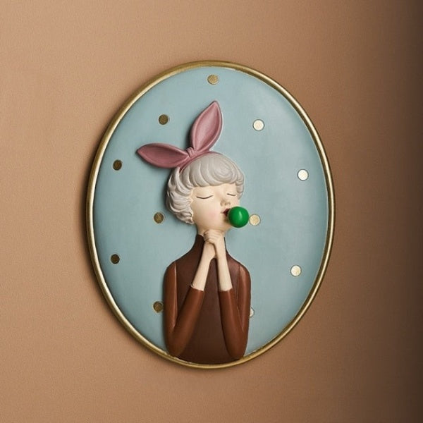 Bubble Girl 3D Wall Art Painting