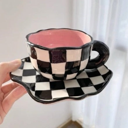 Checkered Ceramic Mug