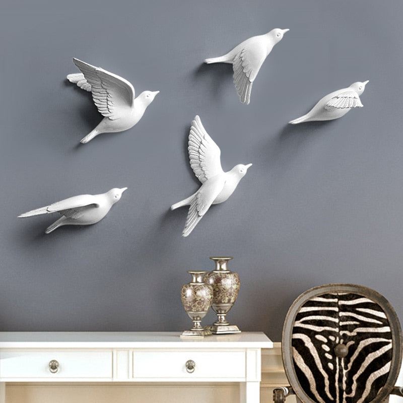 3D Flying Birds Wall Decor