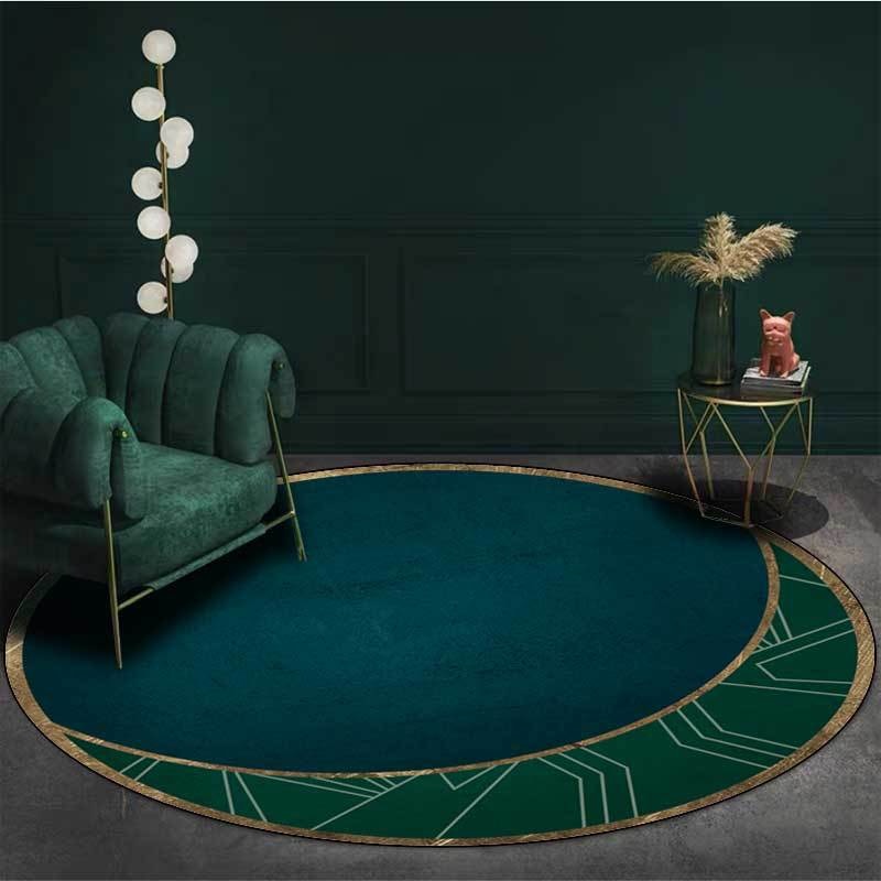 Emerald Green Round Rug