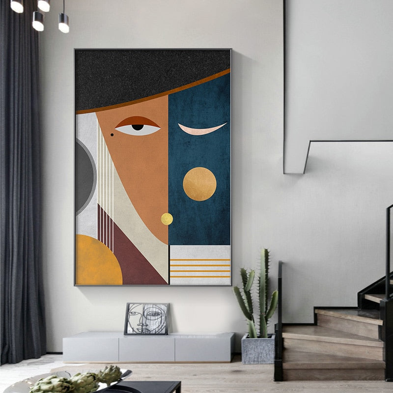 Modern Abstract Geometric Canvas Art