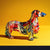 Colorful Dachshund Dog Figurine