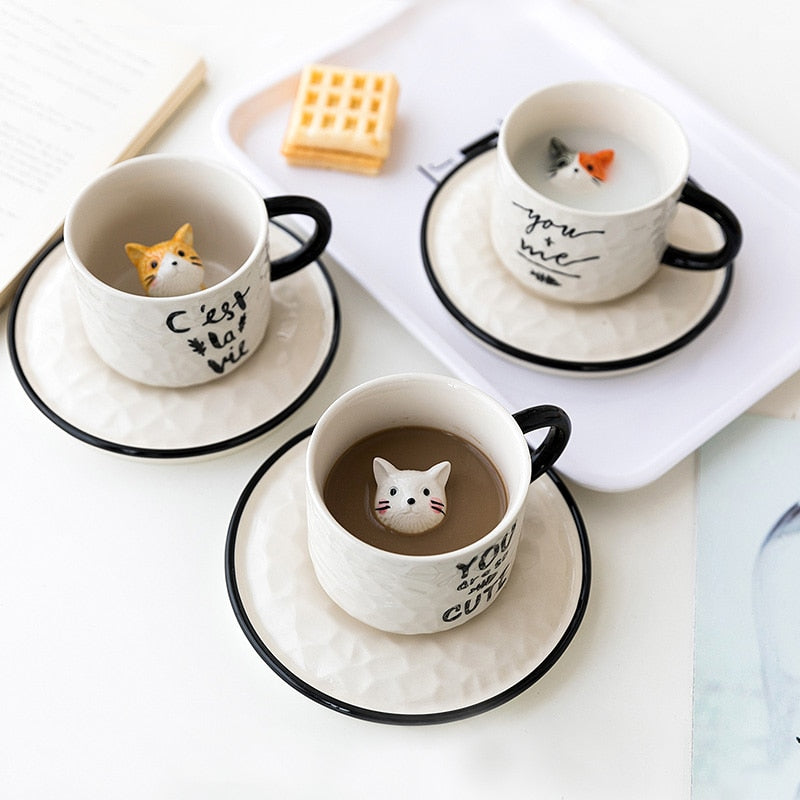 Hidden Cat Ceramic Mug