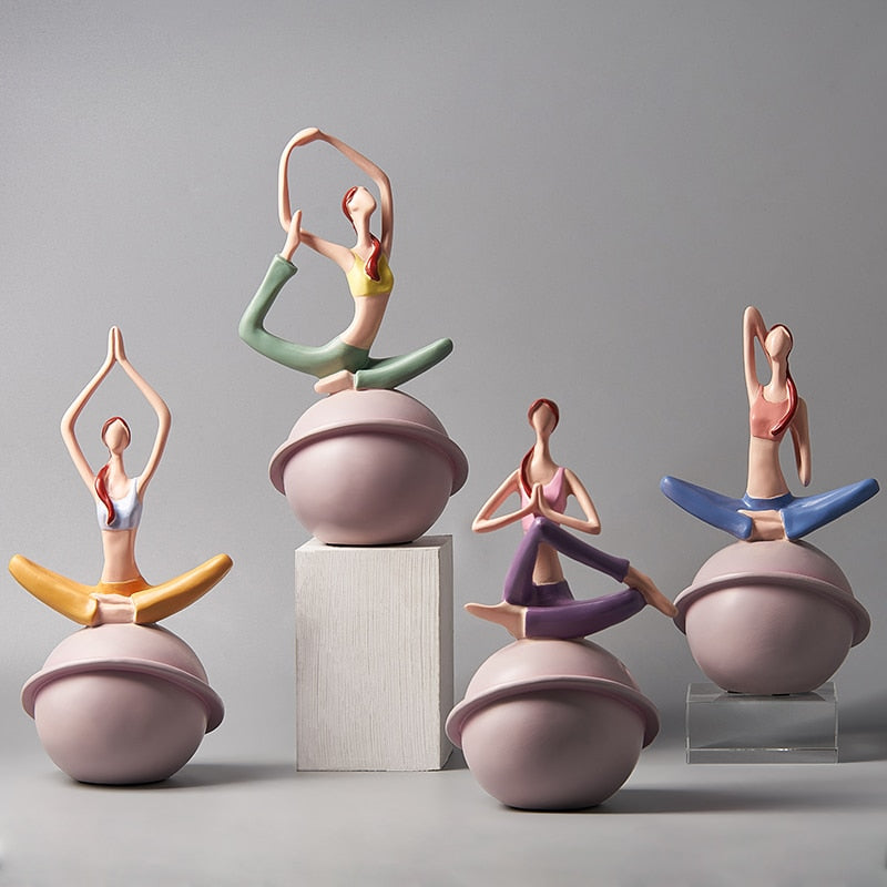 Yoga Lady Figurine Sculpture