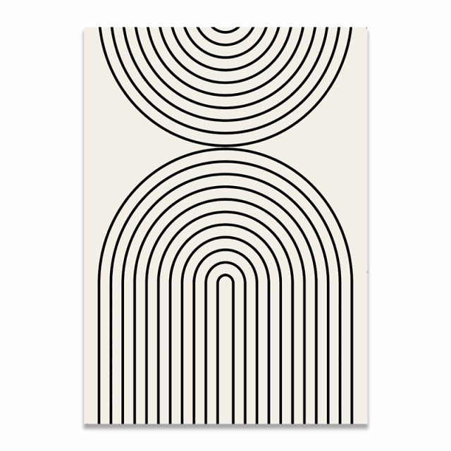 Black and White Abstract Wall Art