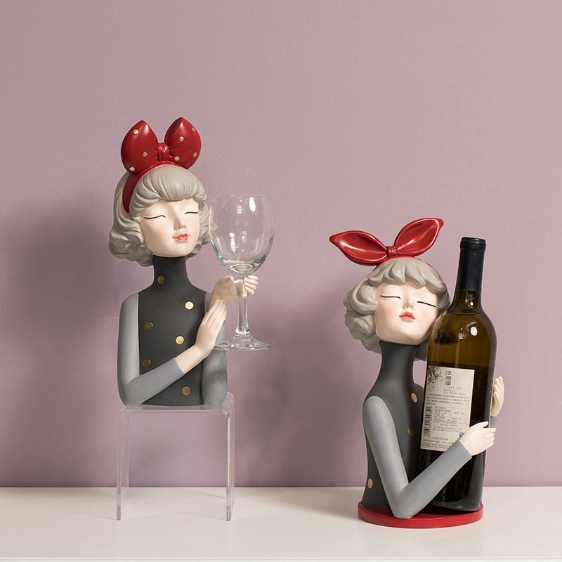 Bowknot Lady Wine Bottle Holder