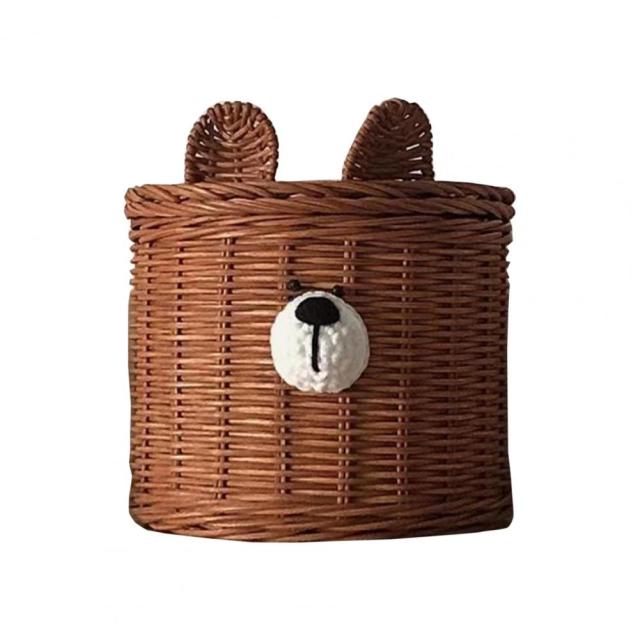 Rattan Bear Tissue Box