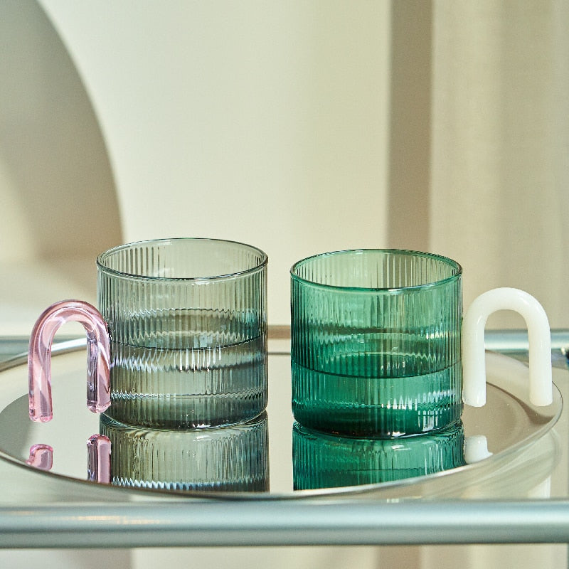 Ripple Clear Glass Mug