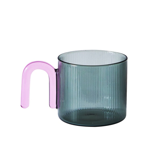 Wavy Handle Glass Mug - Ikorii